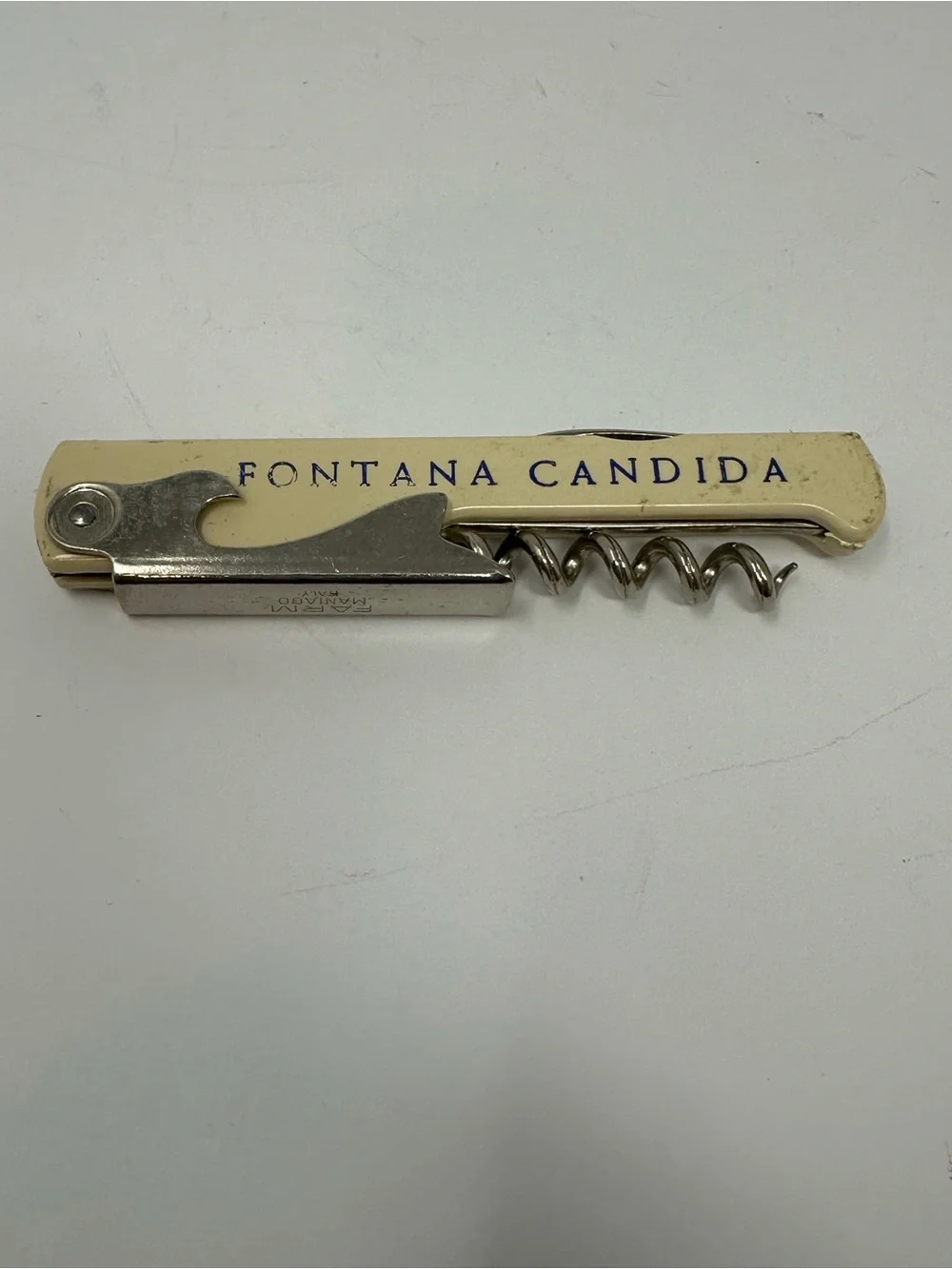 Vintage Fontana Candida Winery Bottle Opener, Knife & Corkscrew Multi-Tool Italy